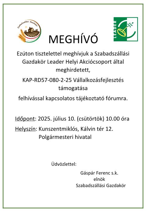 Tájékoztató fórum – Kunszentmiklós